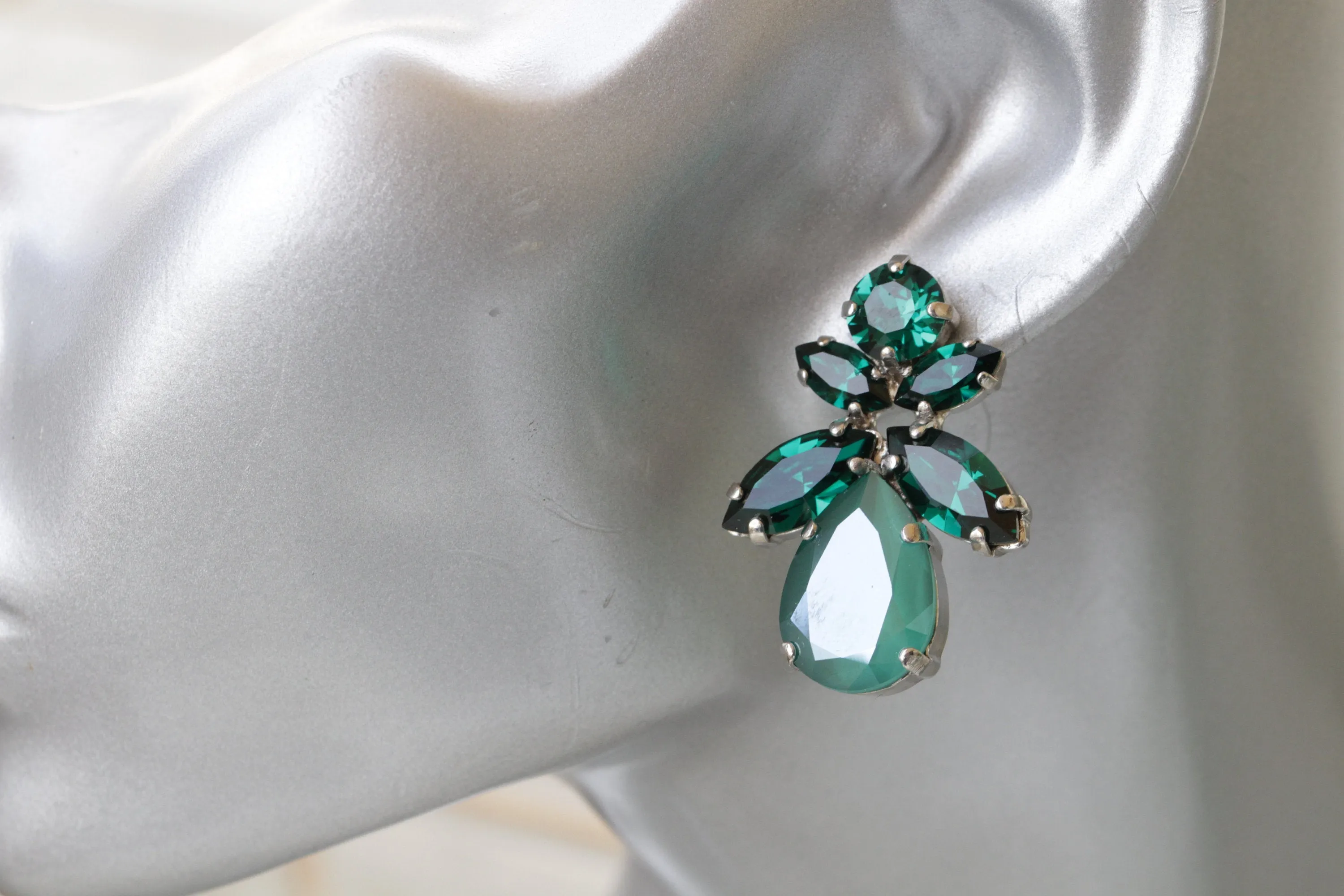 EMERALD BRIDAL EARRINGS