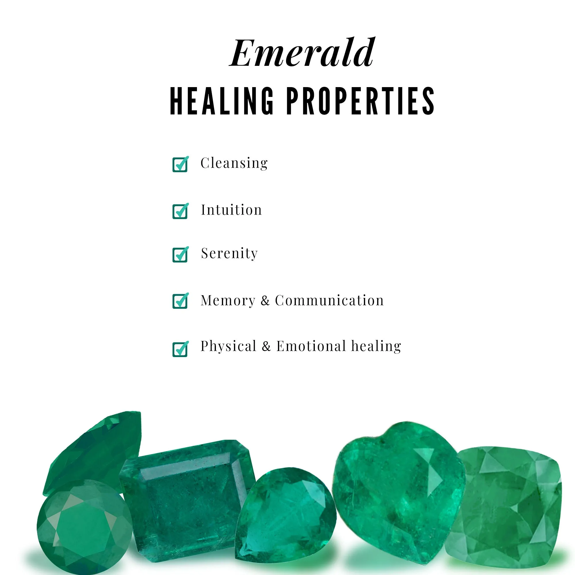 Emerald Floral Gold Triangle Jewelry Set