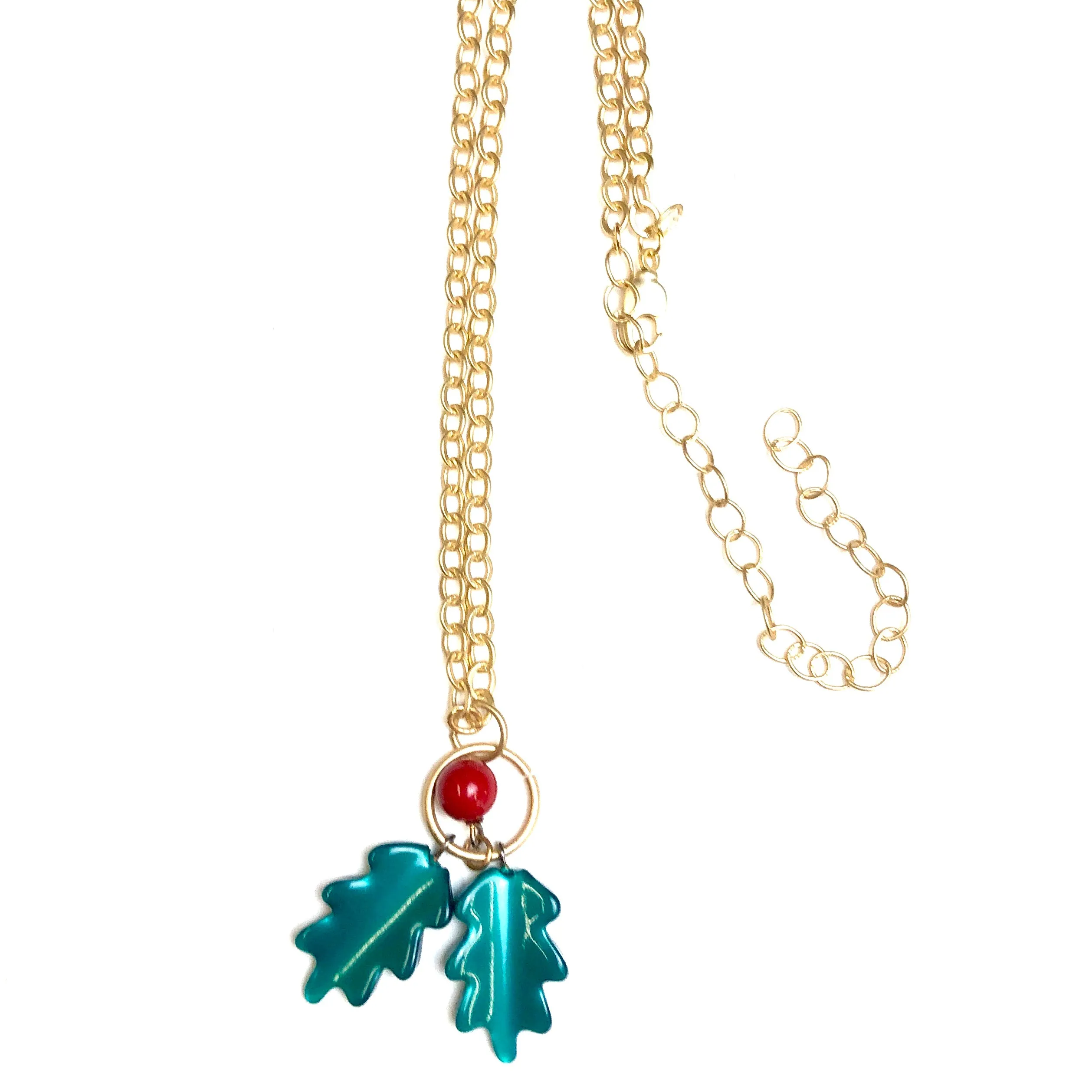 Emerald Moonglow Holly Drop Necklace