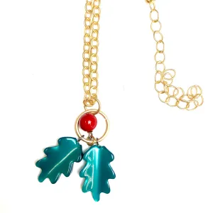 Emerald Moonglow Holly Drop Necklace