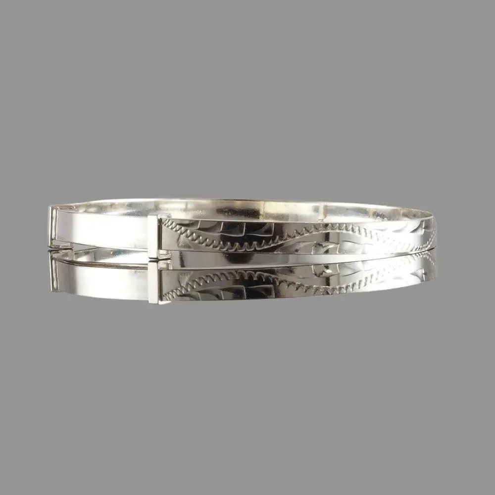 Engraved Sterling Silver Expanding Baby Bangle