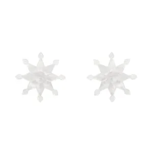 Erstwilder | Snowflake Ripple Stud Earrings - White
