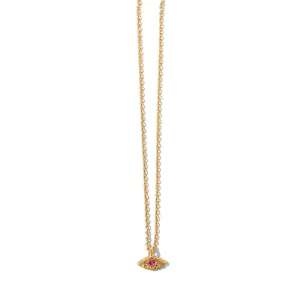 Evil Eye Necklace, Ruby, Gold