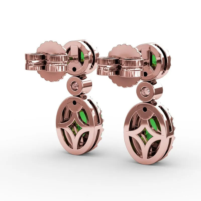 Fana Set the Scene Emerald and Diamond Dangle Earrings