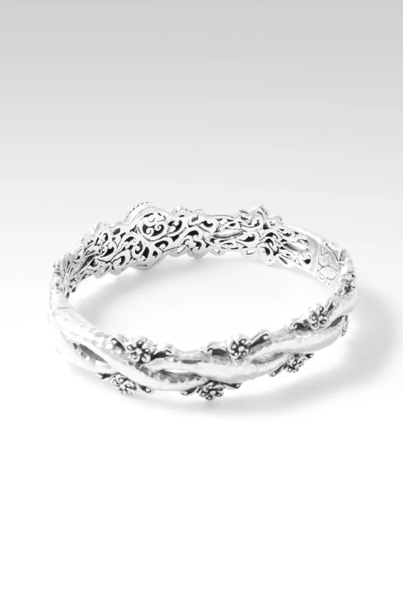 Flowerette Bangle™ in Spring Green Simulated Opal
