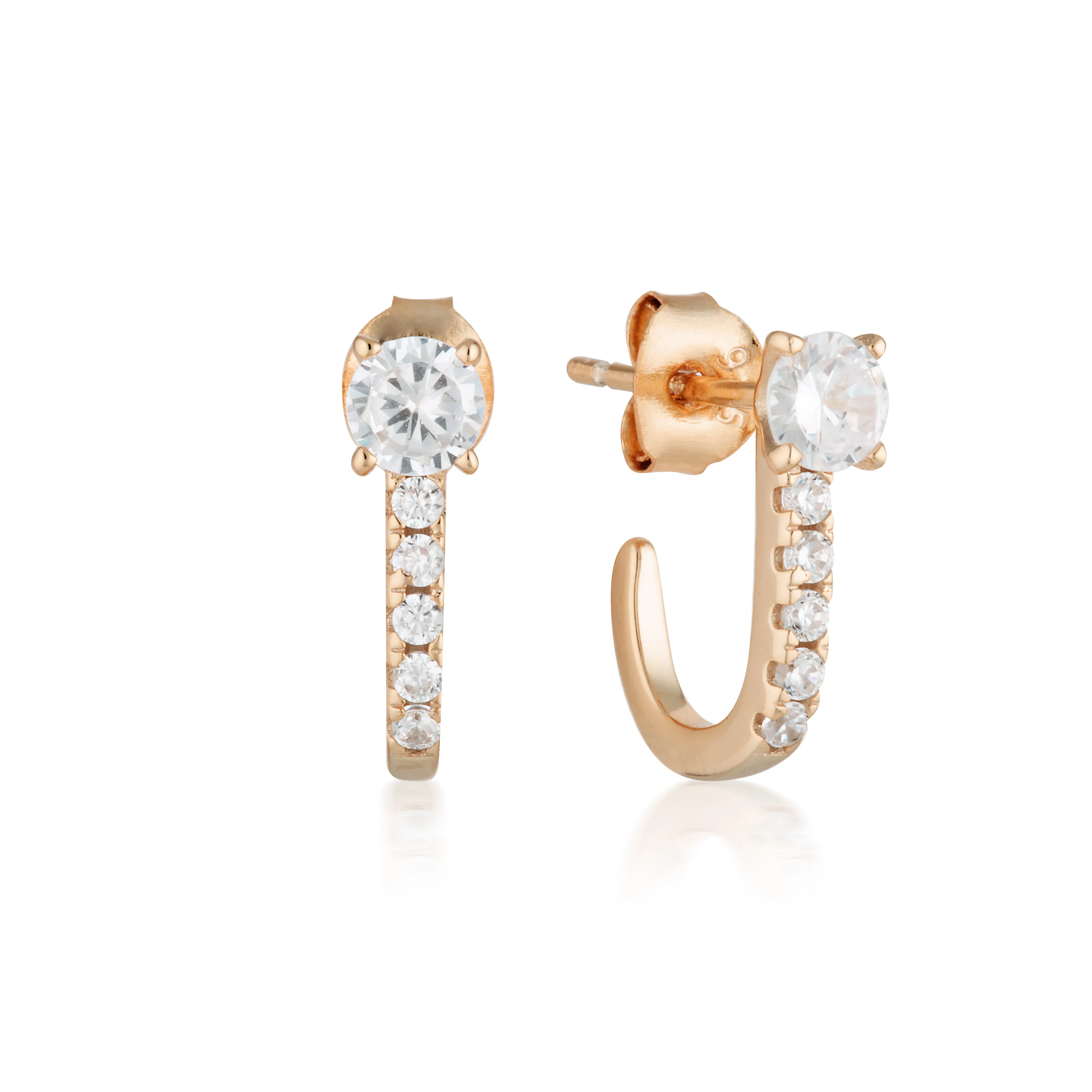 Georgini Rose Gold Plated Isla Stud Earrings