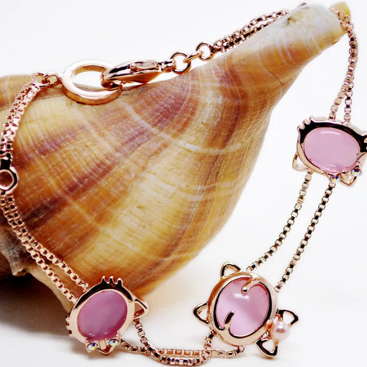 Gold Plated Cat Bracelet