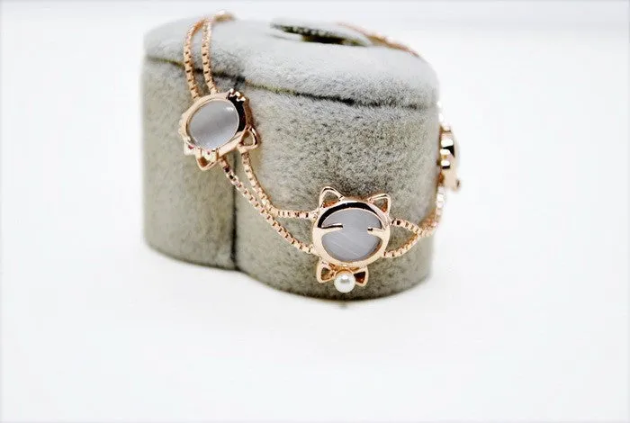 Gold Plated Cat Bracelet