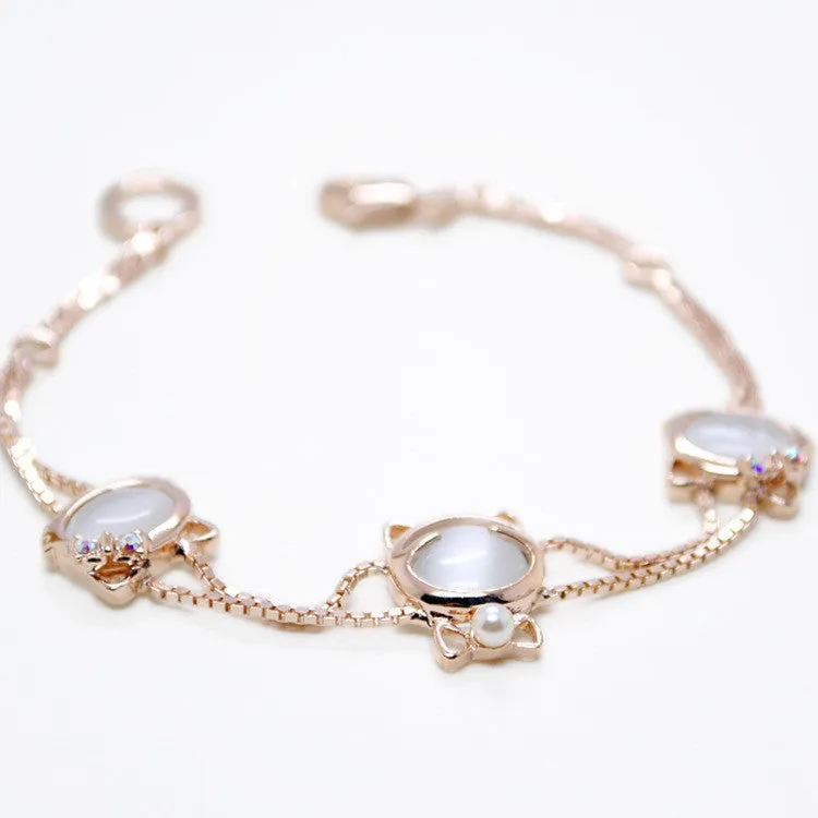 Gold Plated Cat Bracelet