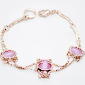 Gold Plated Cat Bracelet