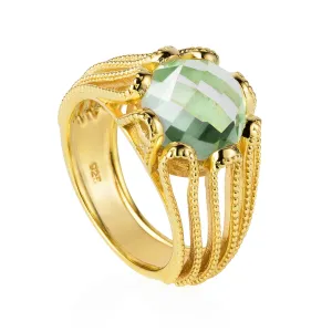 Gold Ring Green Amethyst Alessia Gold Ring Green Amethyst Alessia