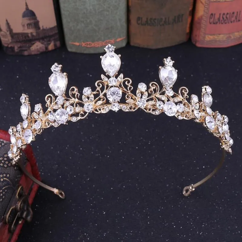 Gorgeous Leaves Flowers Pear Tiaras | Bridelily