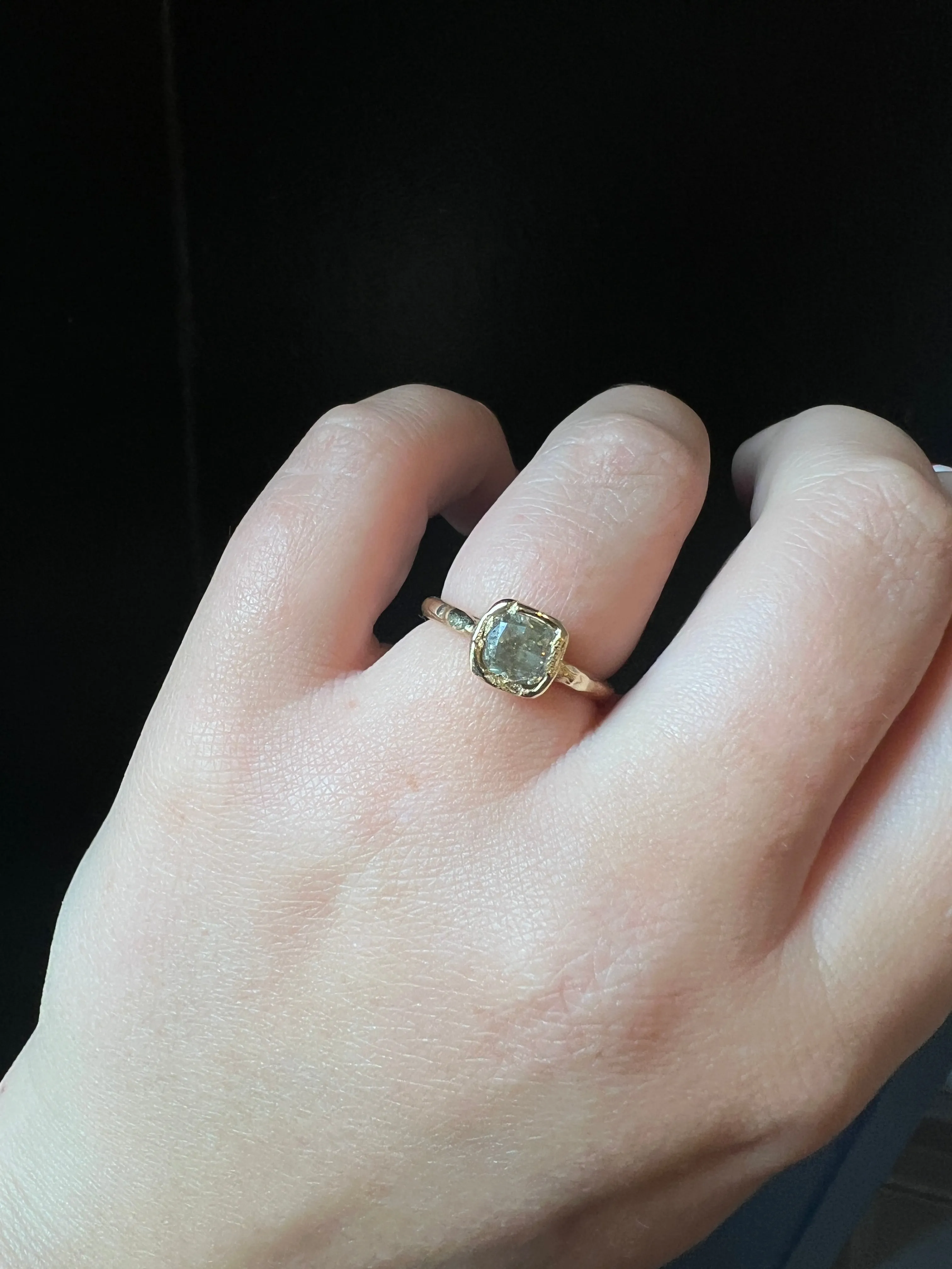 Green Diamond Ring