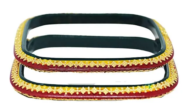High Fashion Acrylic Square Bangle Set Pack of 2
