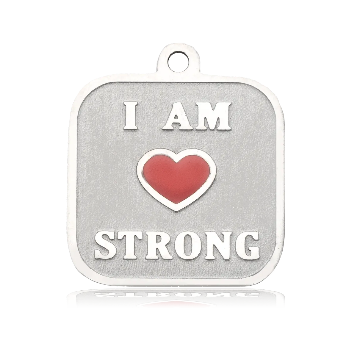 I am Strong Charm with Blue Opal Jade Charity Bracelet