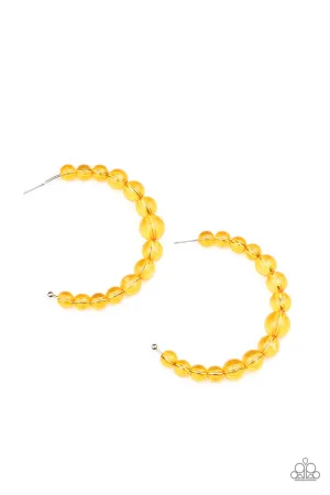 In The Clear - Orange Earrings - Paparazzi Accessories