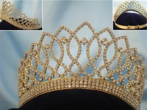 Isabella Bridal Rhinestone Tiara - Gold