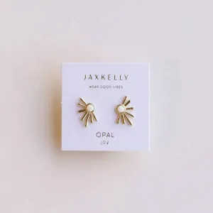 Jax Kelly Sun Ray - White Opal - Earring Jax Kelly Sun Ray - White Opal - Earring