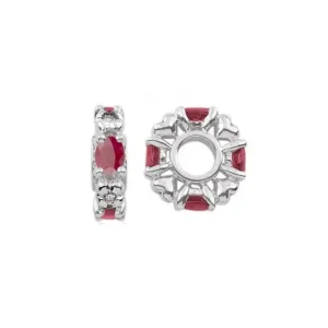 July Birthstone Silver Wheel Charm S348R