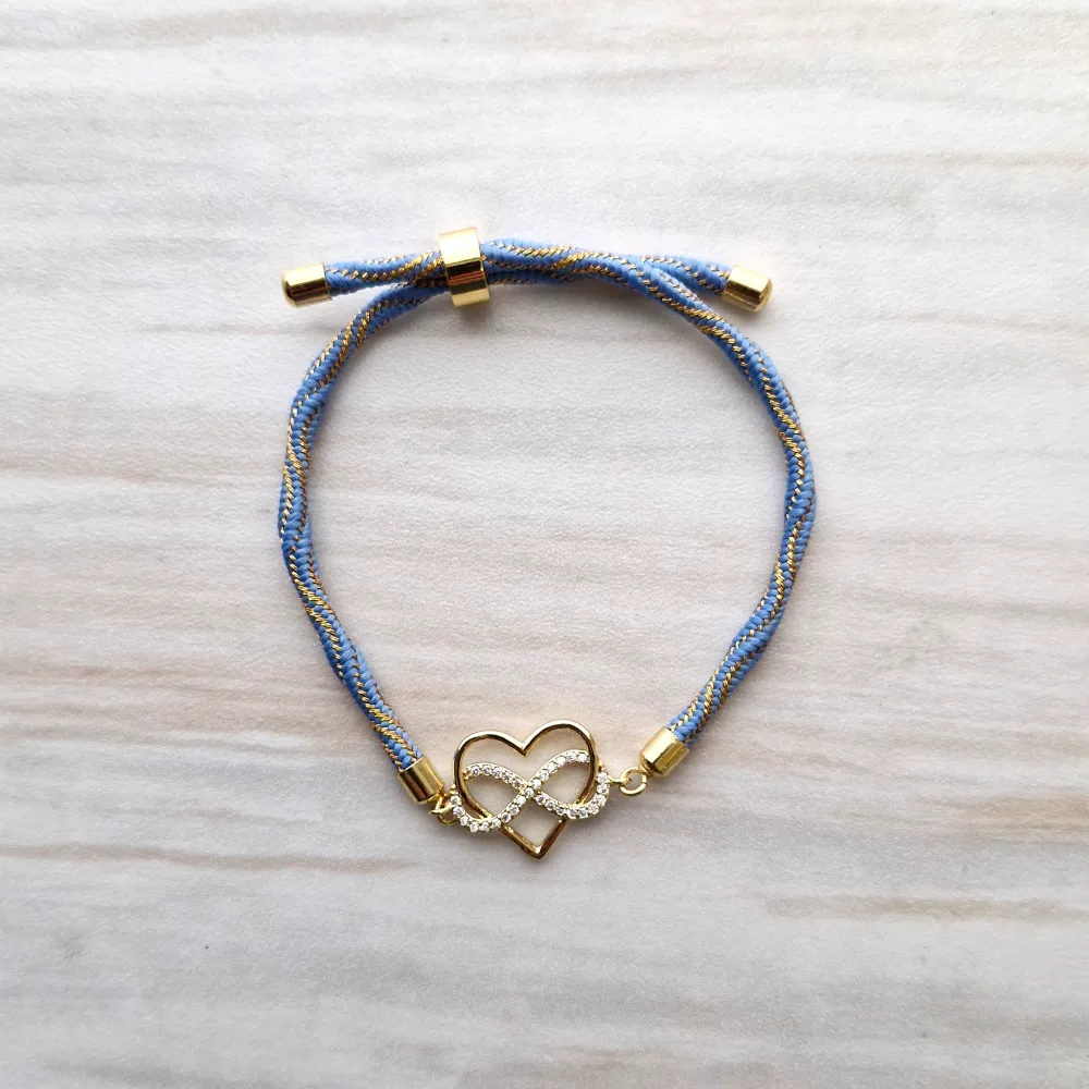 Kelly Love Knot Metallic Corded Slider Bracelet
