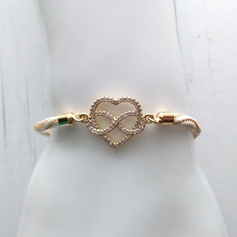 Kelly Love Knot Metallic Corded Slider Bracelet