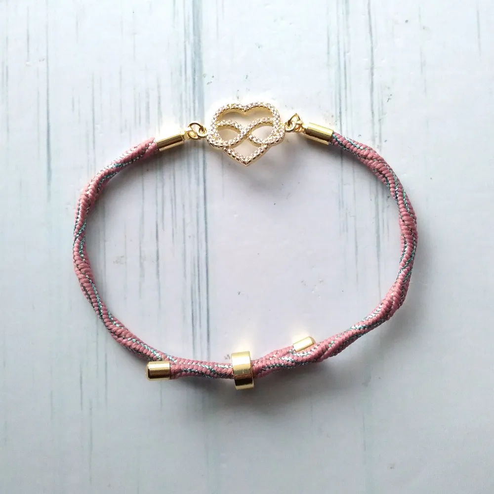 Kelly Love Knot Metallic Corded Slider Bracelet