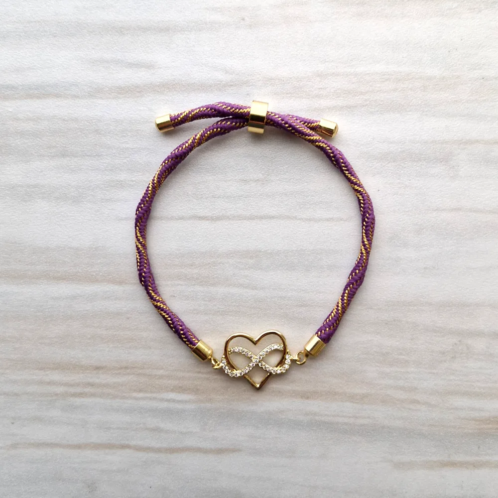 Kelly Love Knot Metallic Corded Slider Bracelet