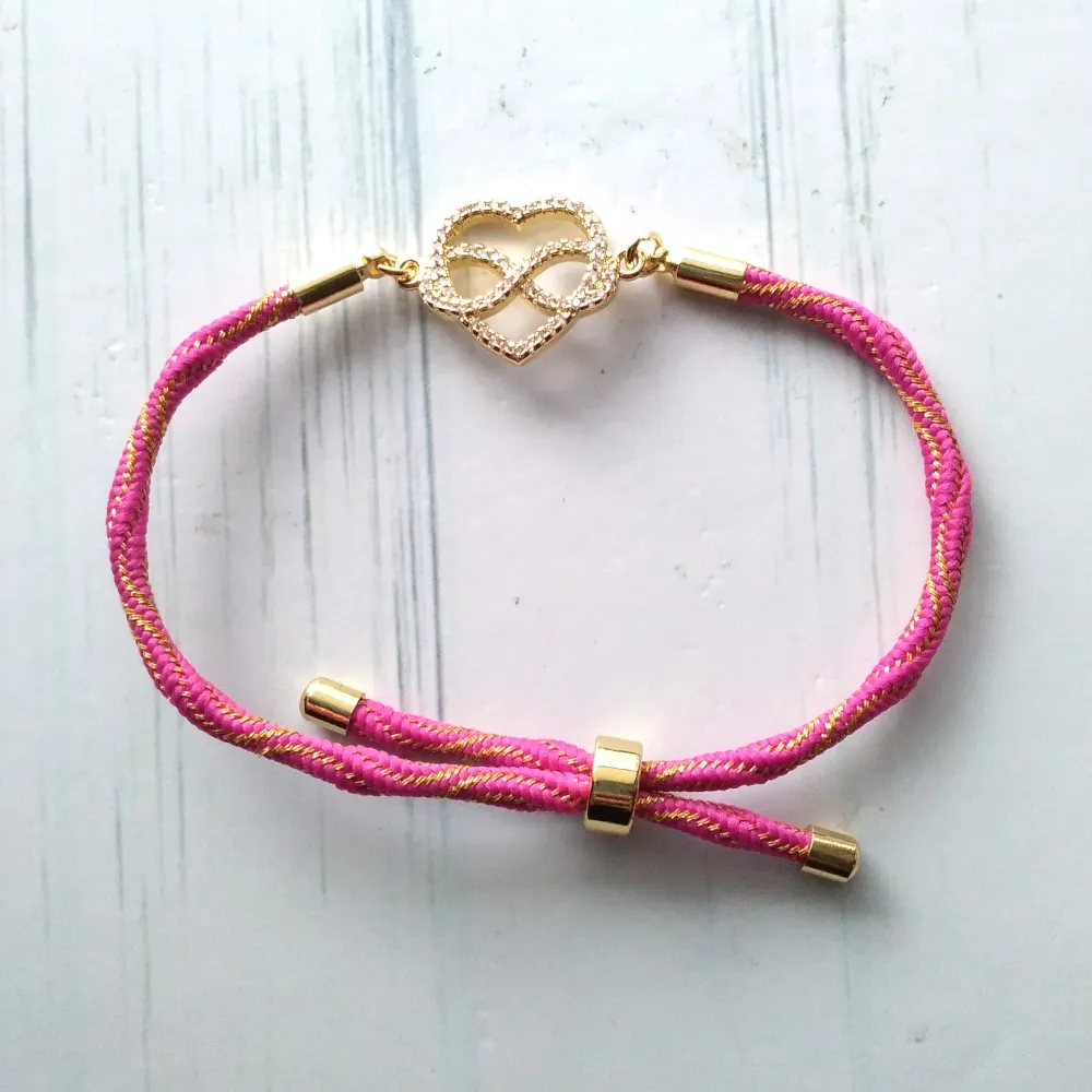 Kelly Love Knot Metallic Corded Slider Bracelet