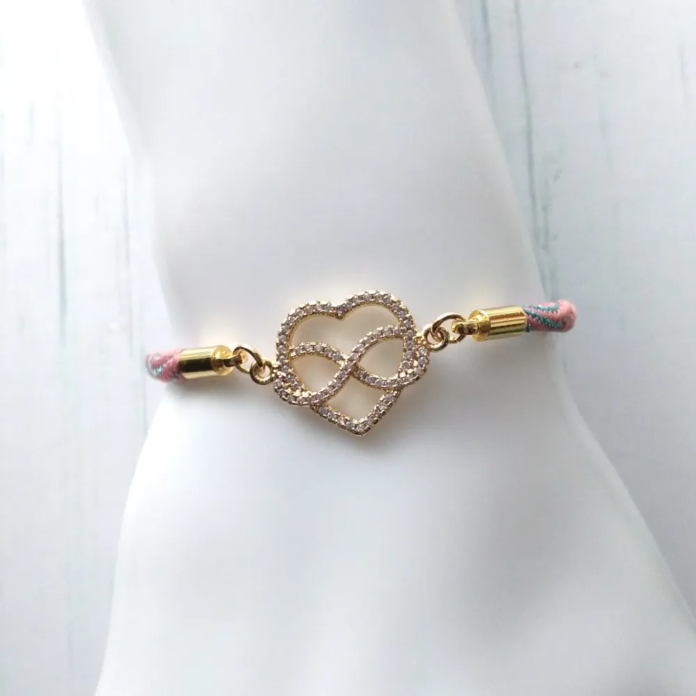 Kelly Love Knot Metallic Corded Slider Bracelet