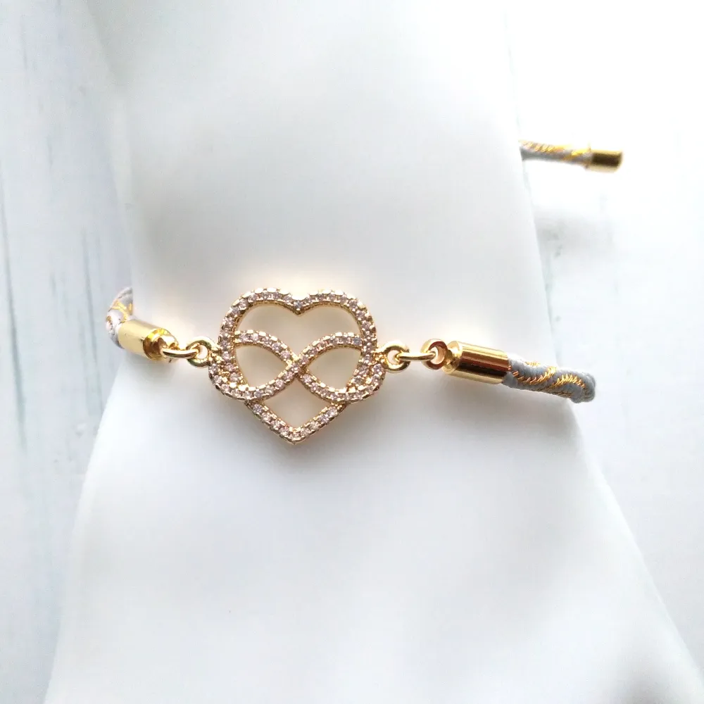 Kelly Love Knot Metallic Corded Slider Bracelet