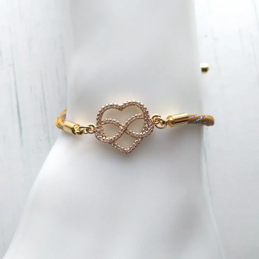 Kelly Love Knot Metallic Corded Slider Bracelet