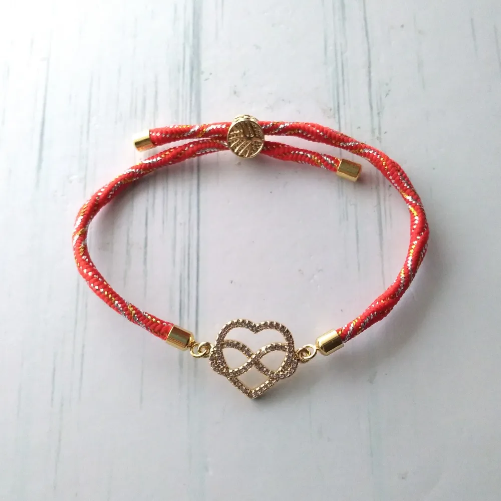 Kelly Love Knot Metallic Corded Slider Bracelet