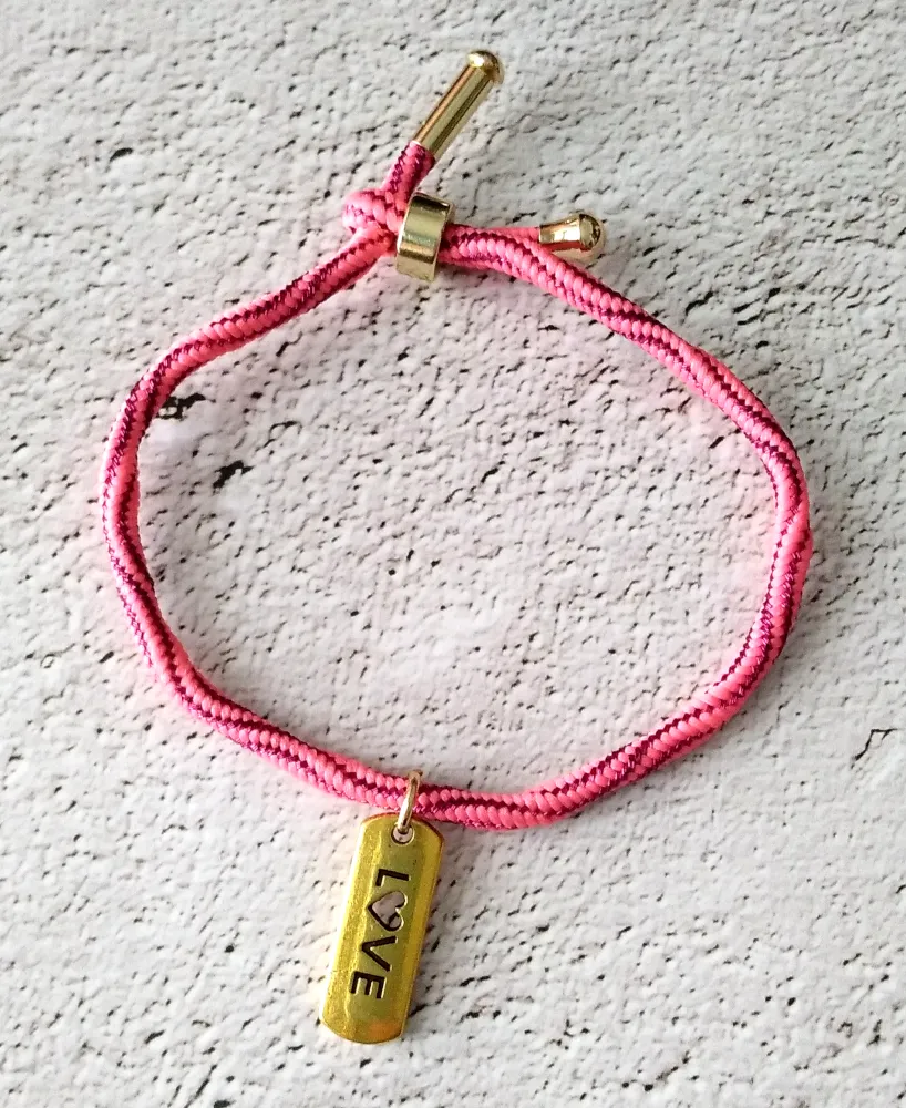 Kelly Love Metallic Corded Slider Bracelet