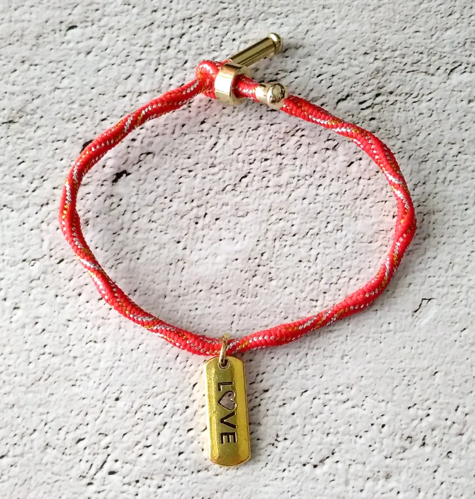 Kelly Love Metallic Corded Slider Bracelet