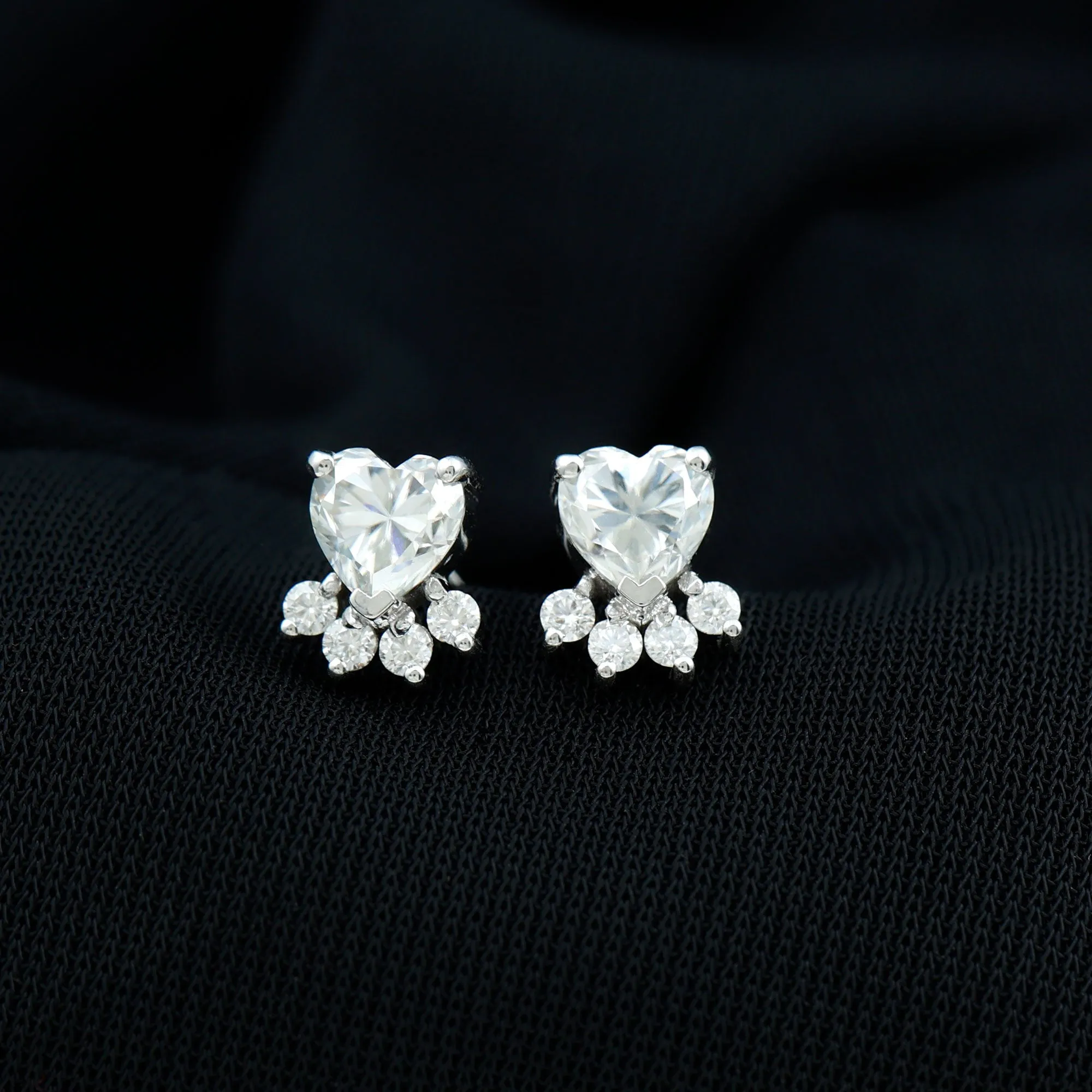 Lab Grown Diamond Paw Stud Earrings with Screw Back