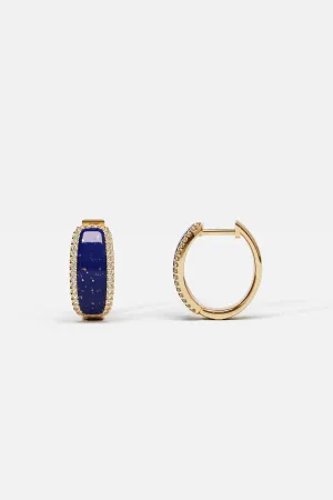 Lapis Lazuli Hoop Earrings