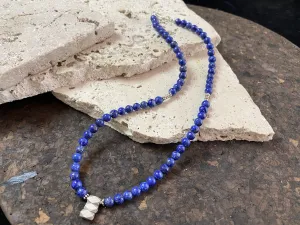 Lapis Necklace With Silver Pendant