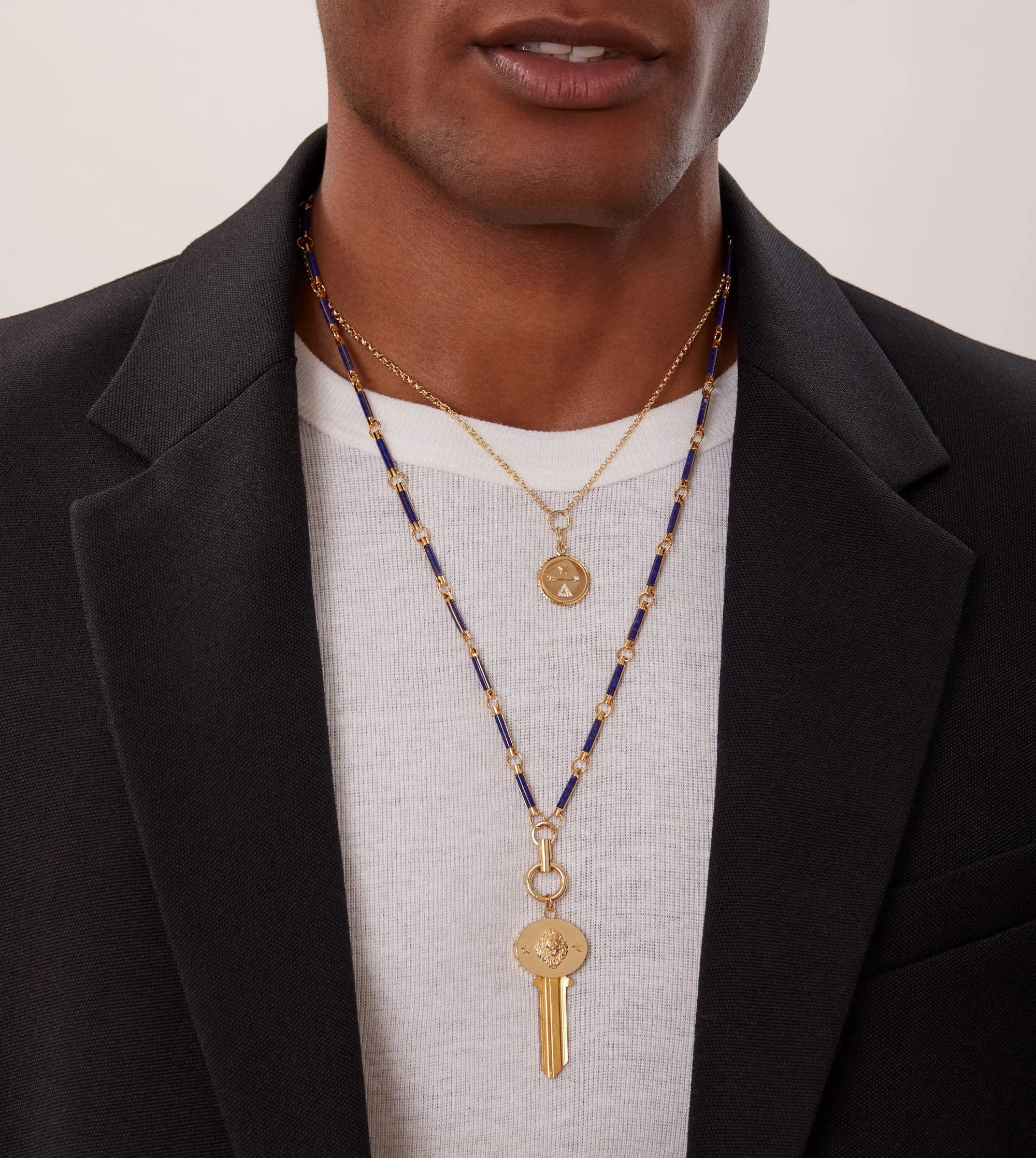 Lapis Stone Hanging Clockweight Chain