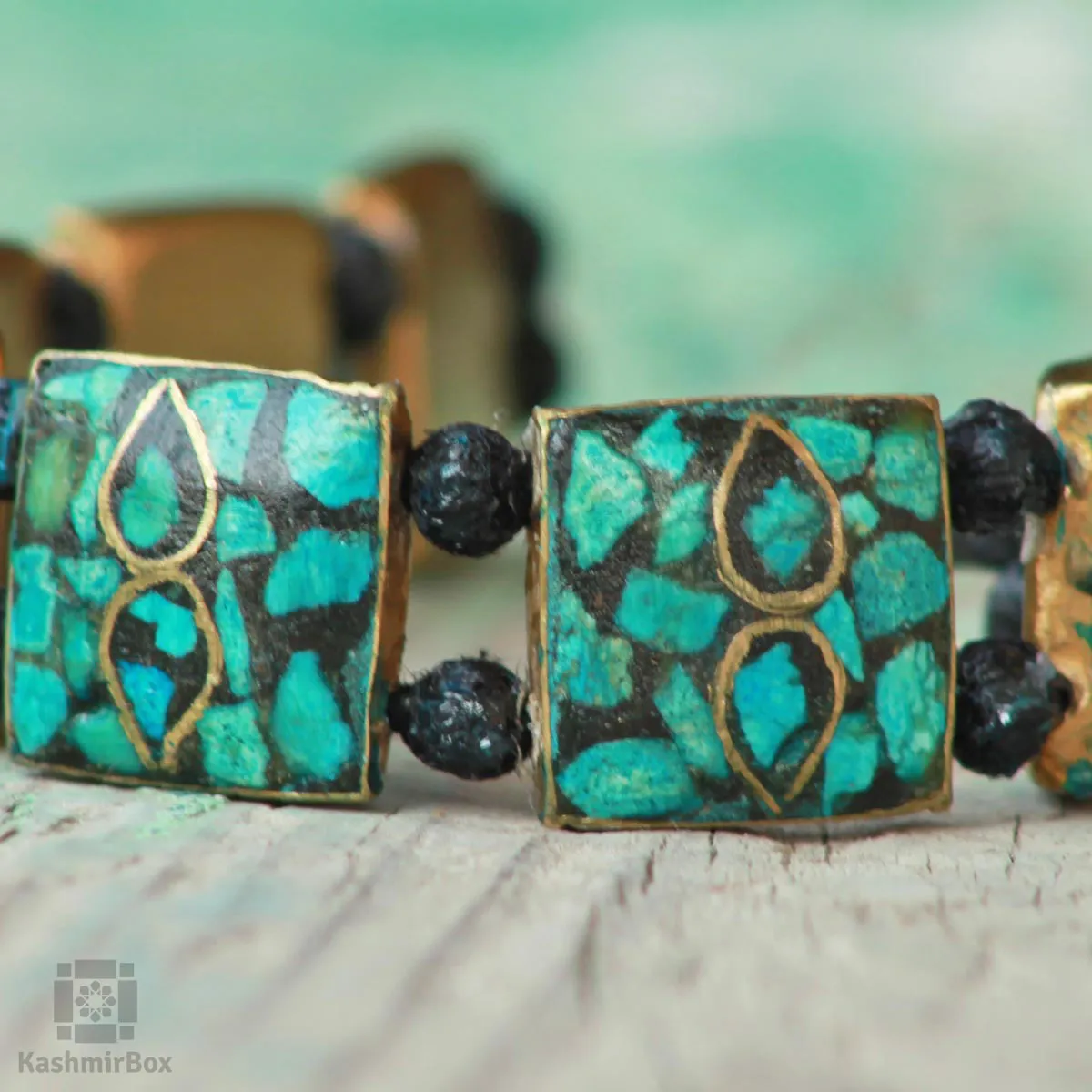 Leaved Turquoise Handmade Bracelet