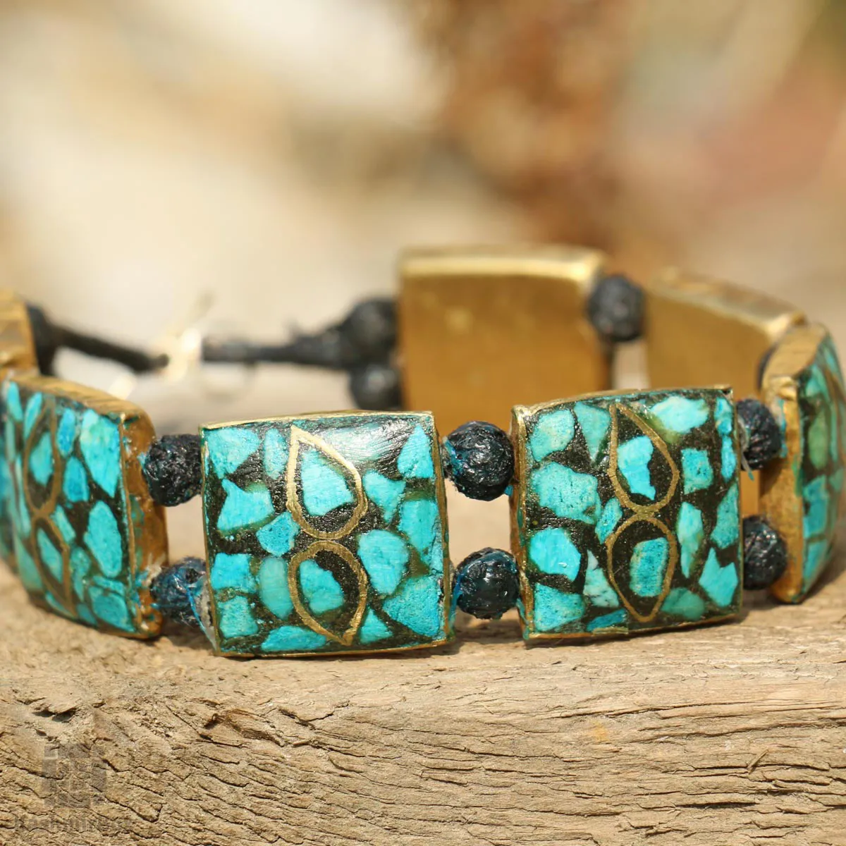 Leaved Turquoise Handmade Bracelet