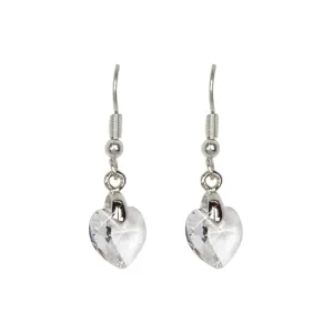 Lila Jewellery Crystal heart Drop Carded Earrings