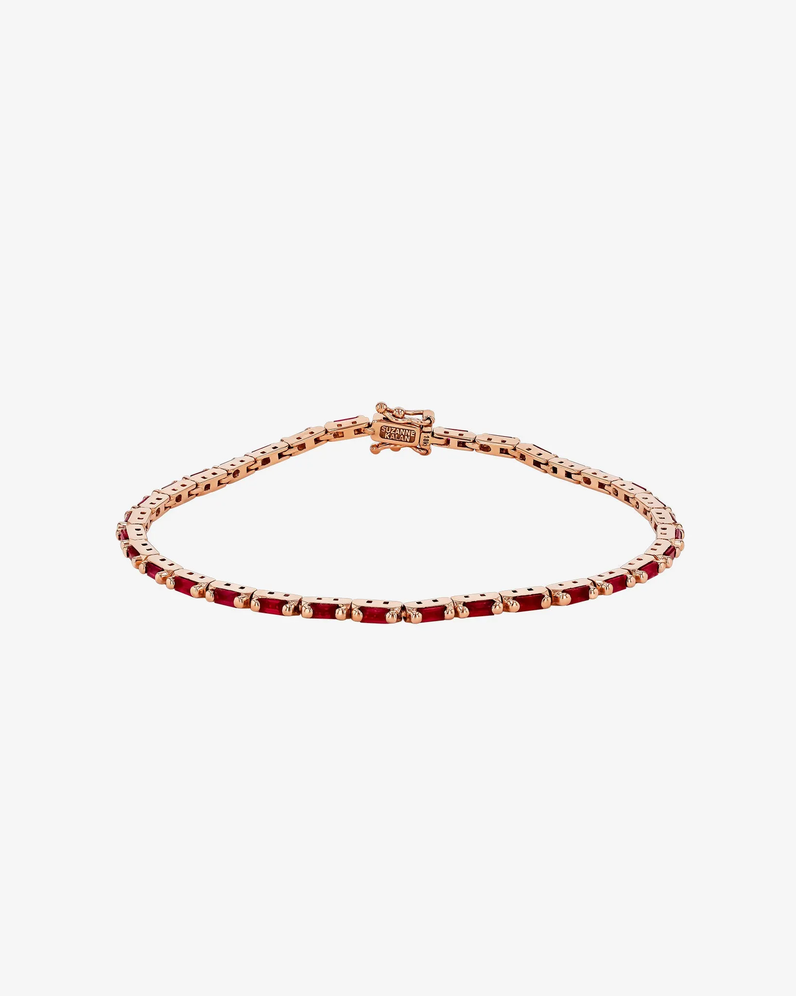 Linear Ruby Tennis Bracelet