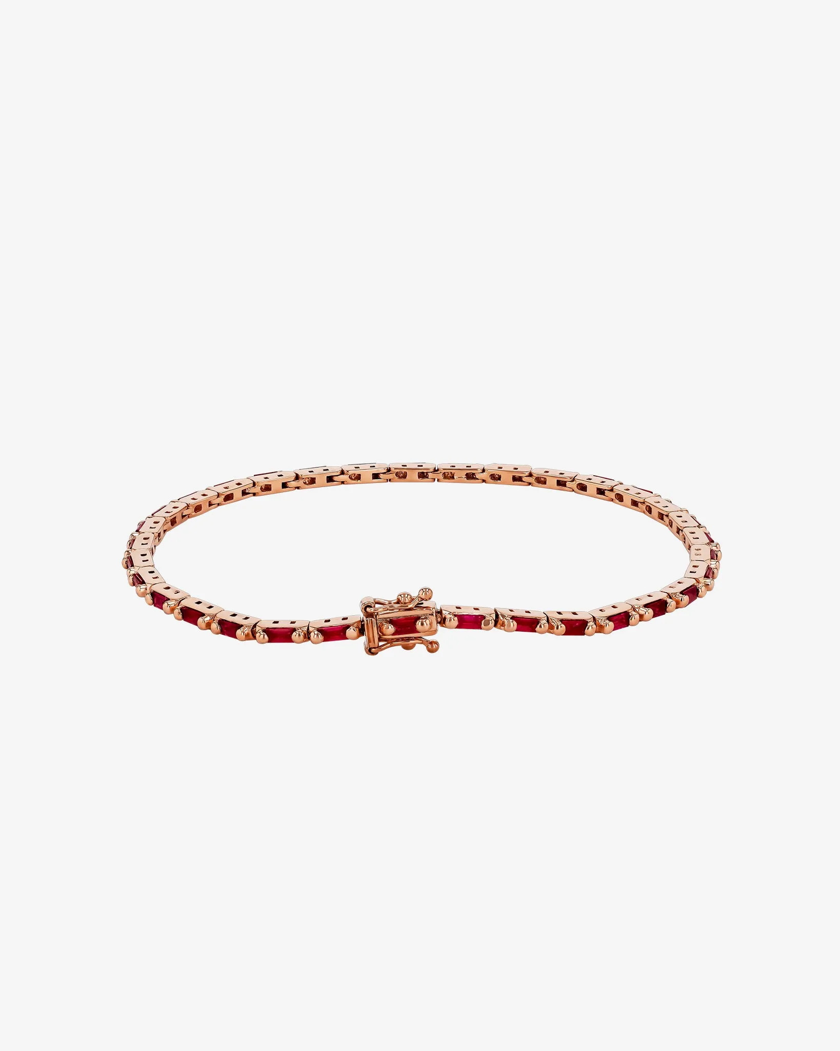 Linear Ruby Tennis Bracelet