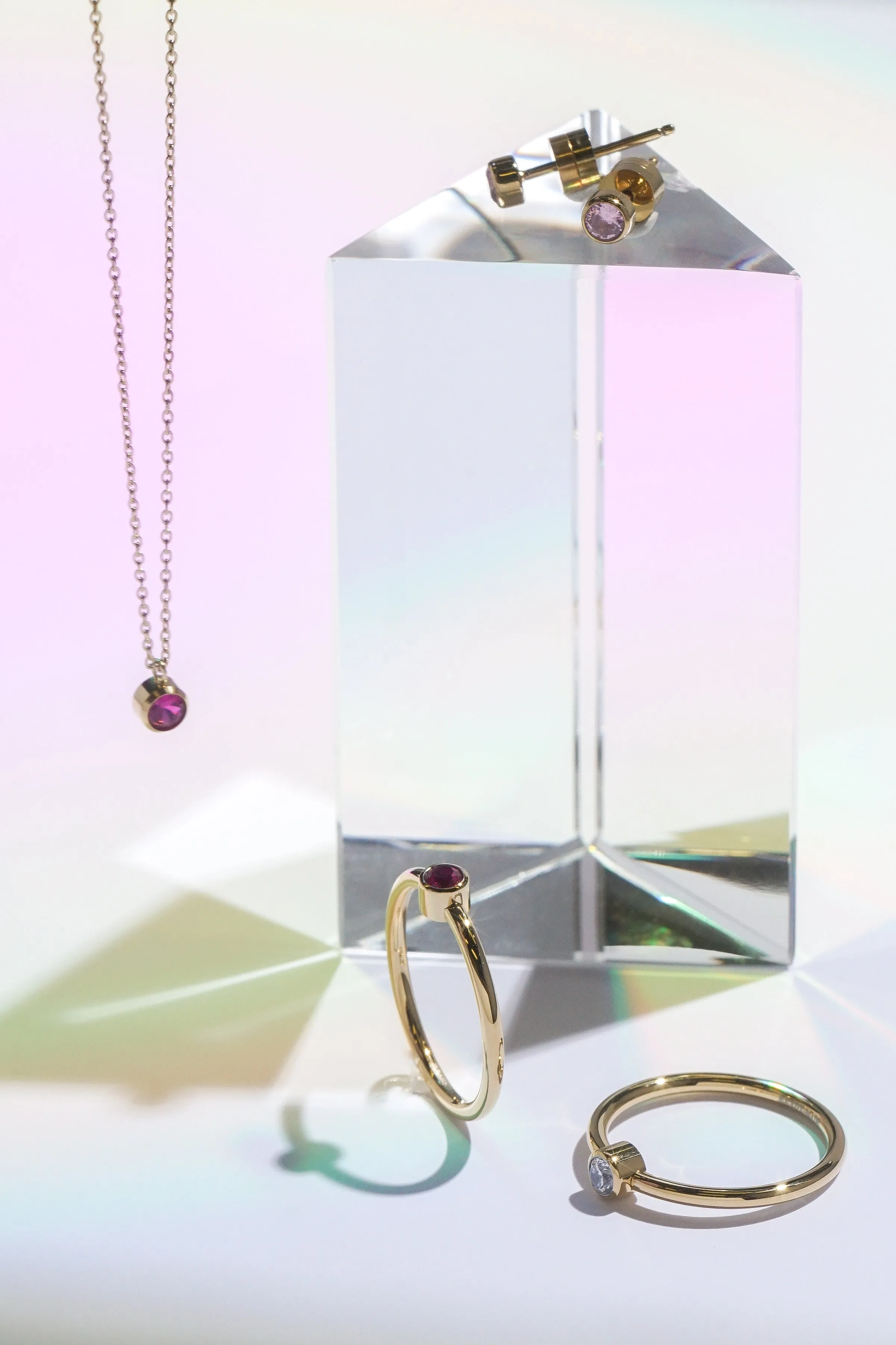 Lonely Ruby Comet Necklace
