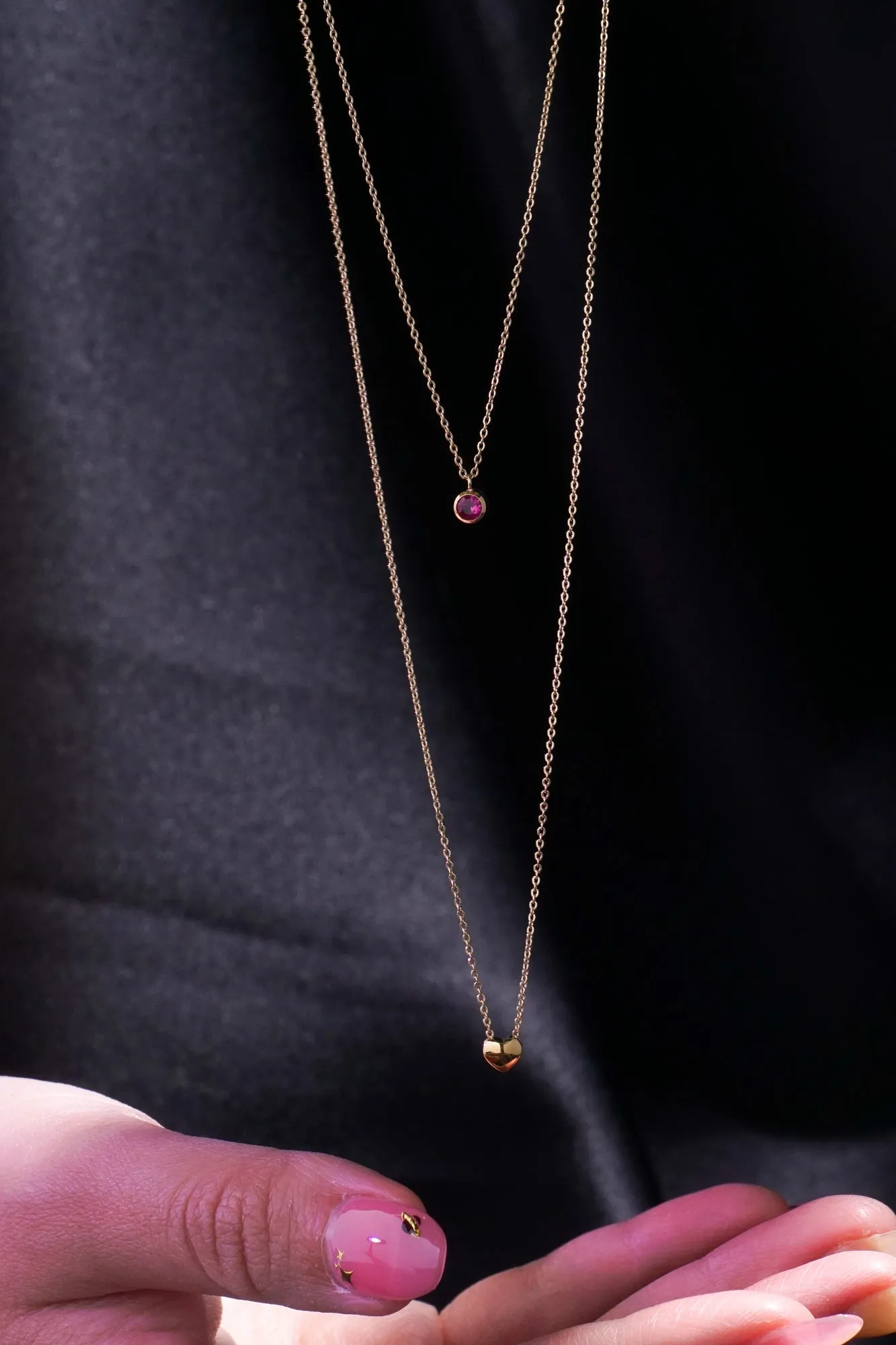 Lonely Ruby Comet Necklace