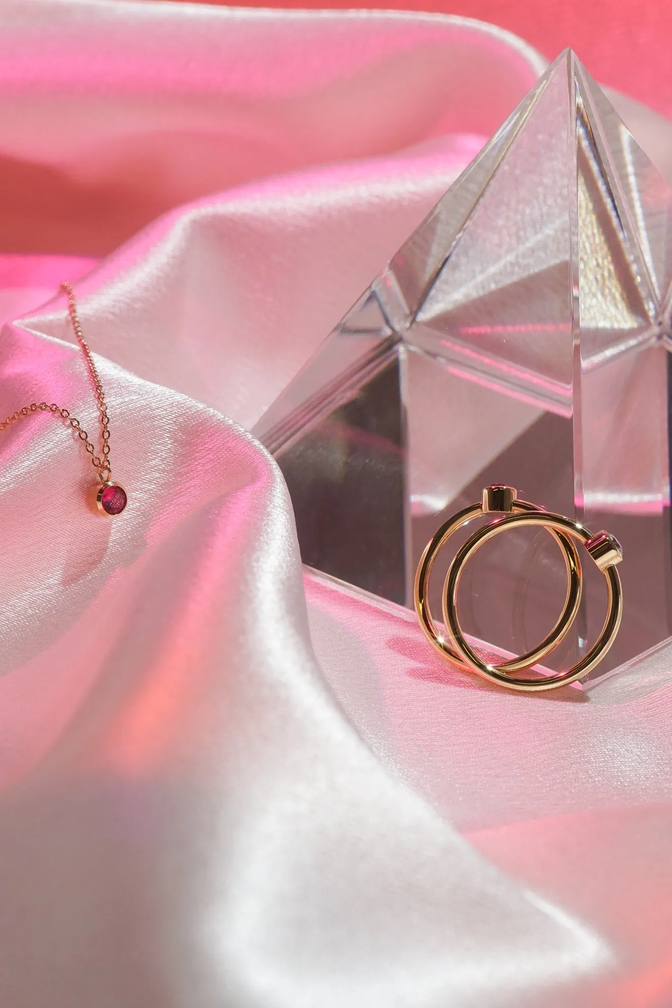 Lonely Ruby Comet Necklace