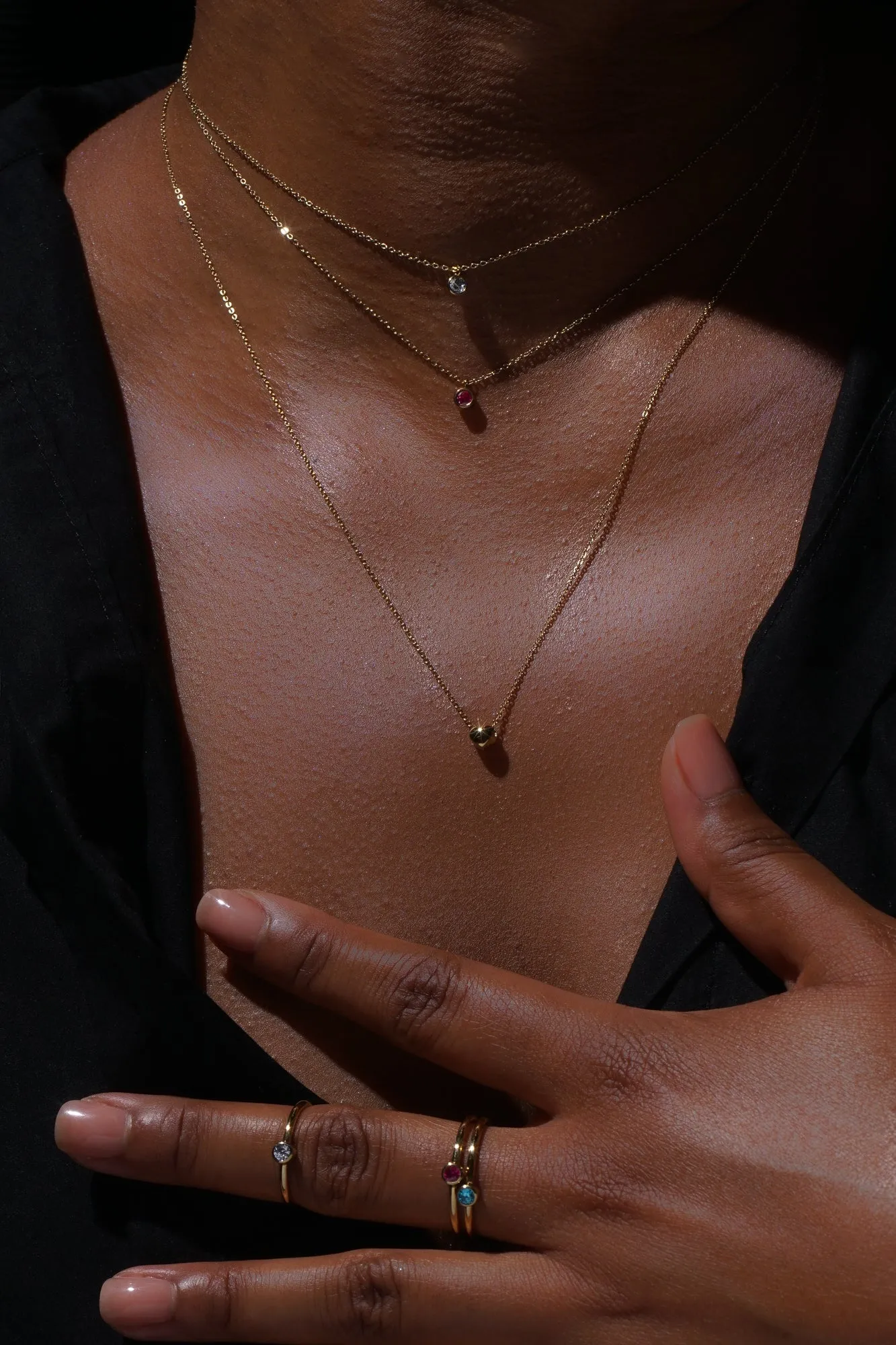 Lonely Ruby Comet Necklace