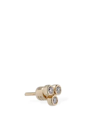 Maria Black   Triad 14kt gold &amp; diamond mono earring 