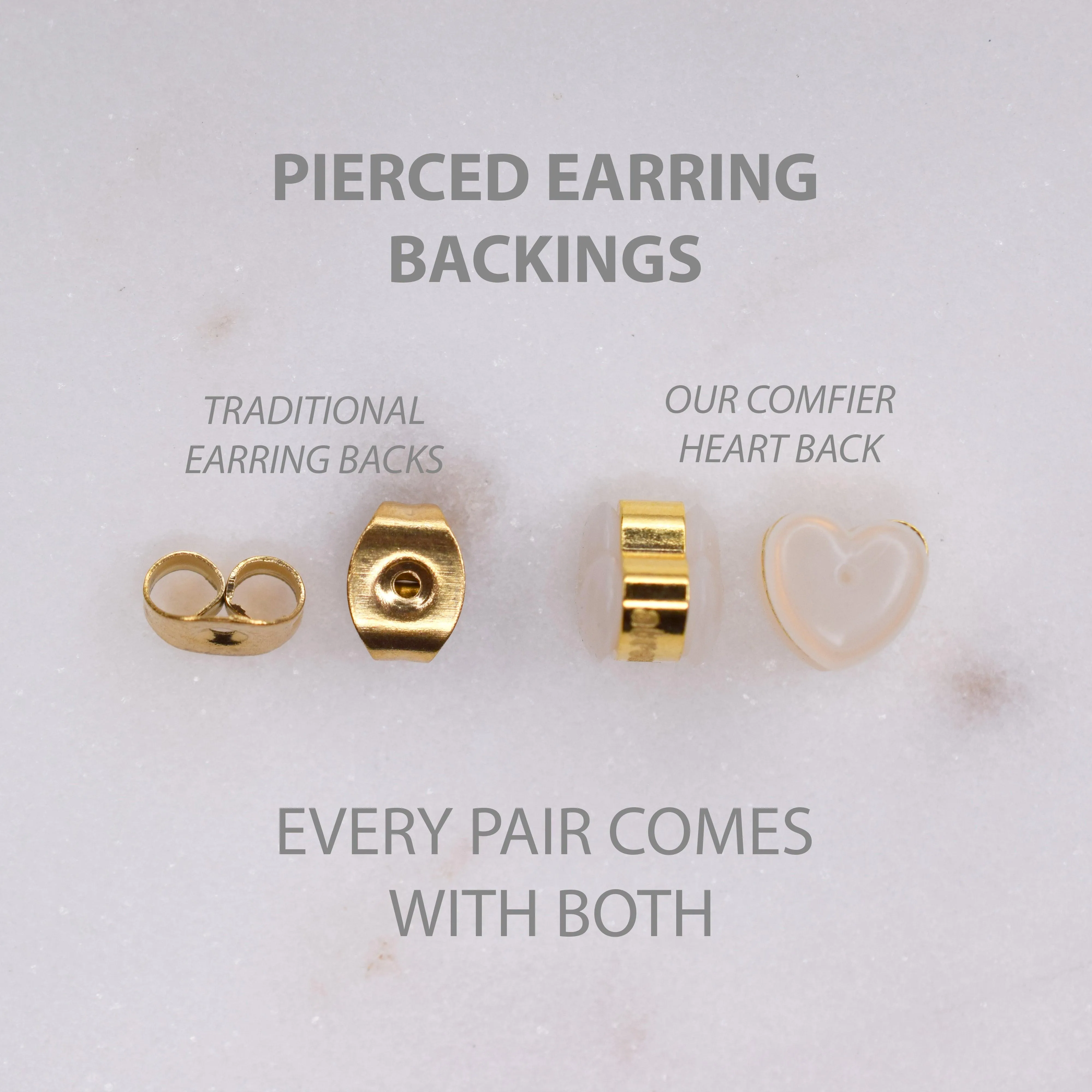 MEDIUM PEARL STUD EARRINGS IN GOLD