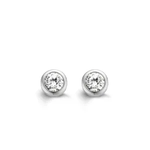 Milano Stud Earrings - Silver - 7597ZI Milano Stud Earrings - Silver - 7597ZI